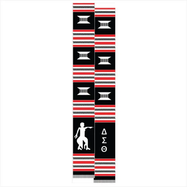 Delta Black Fortitude Kente Cloth Stole