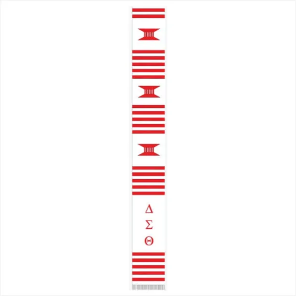 Delta White Letters Kente Cloth Stole