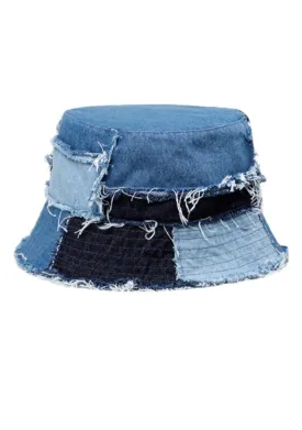 Denim Stitching Bucket Hat