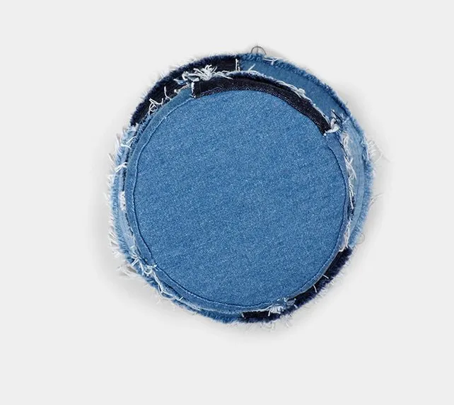 Denim Stitching Bucket Hat