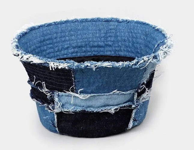 Denim Stitching Bucket Hat