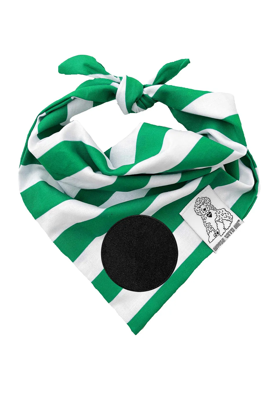Dog Bandana Stripes - Customize with Interchangeable Velcro Patches