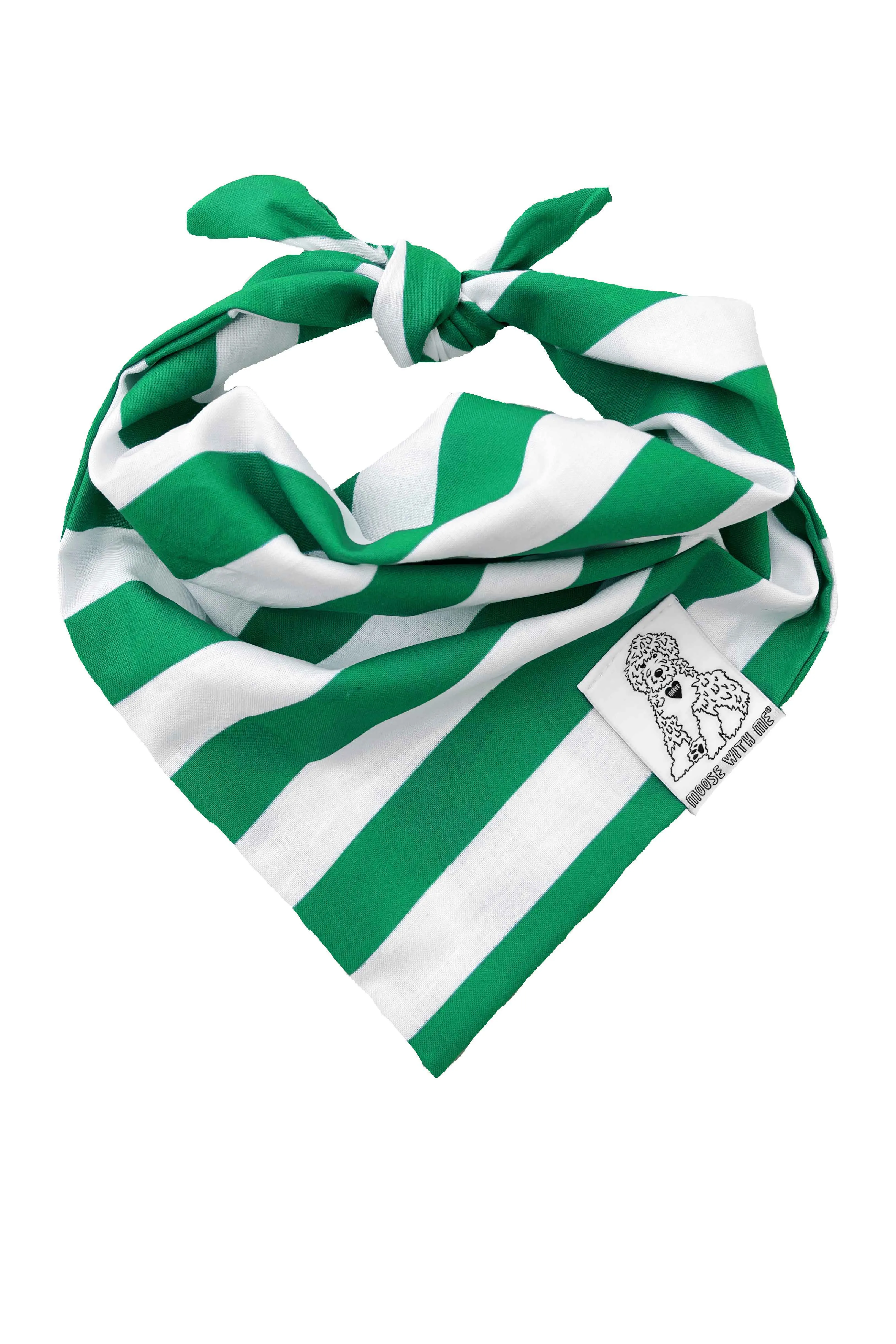 Dog Bandana Stripes - Customize with Interchangeable Velcro Patches