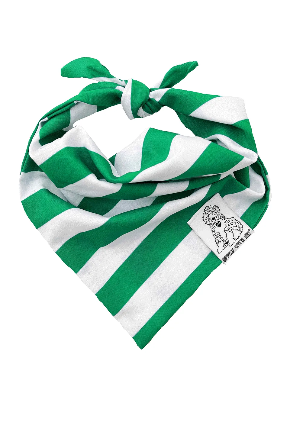 Dog Bandana Stripes - Customize with Interchangeable Velcro Patches