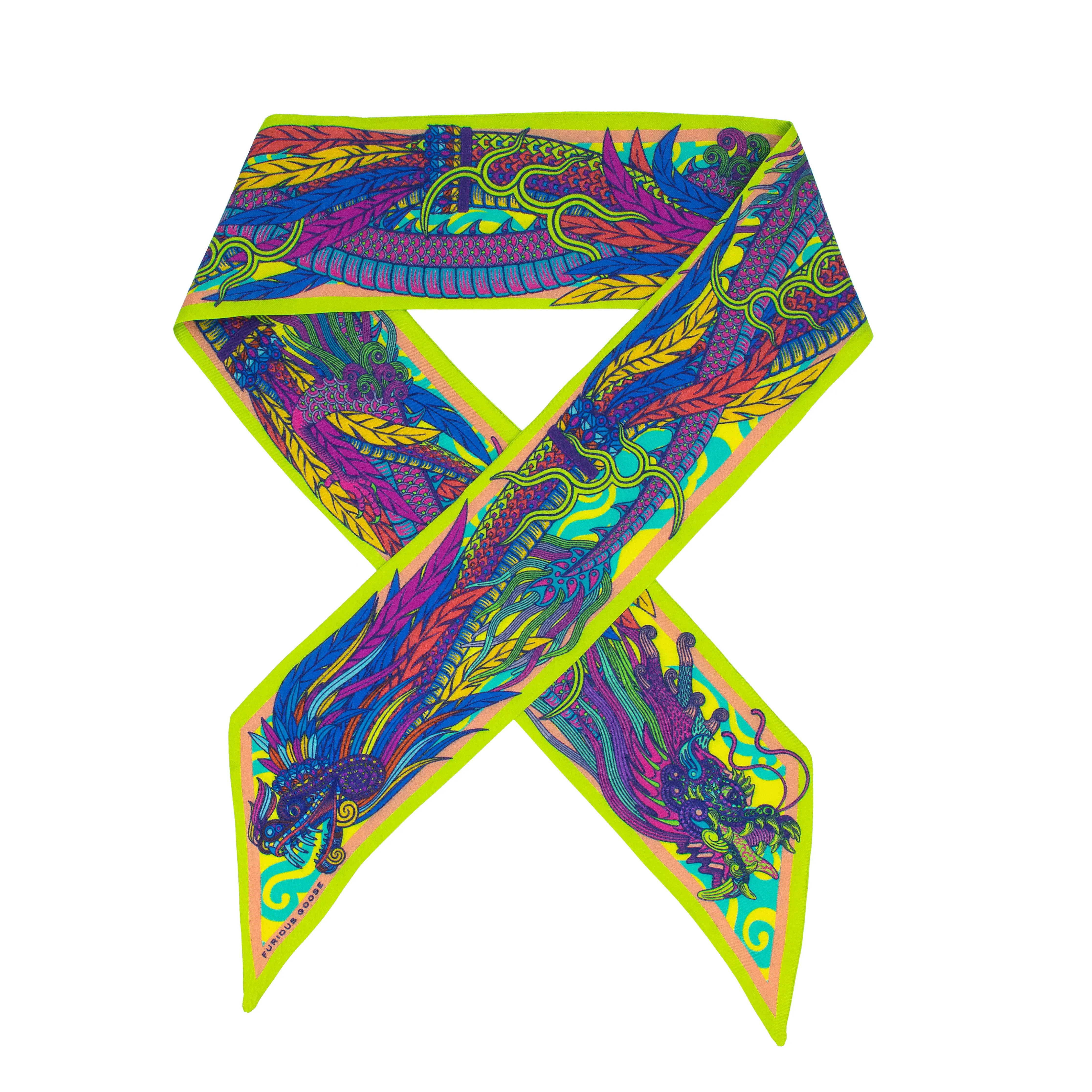 Dragon Bow Gaudium, Silk Ribbon Scarf
