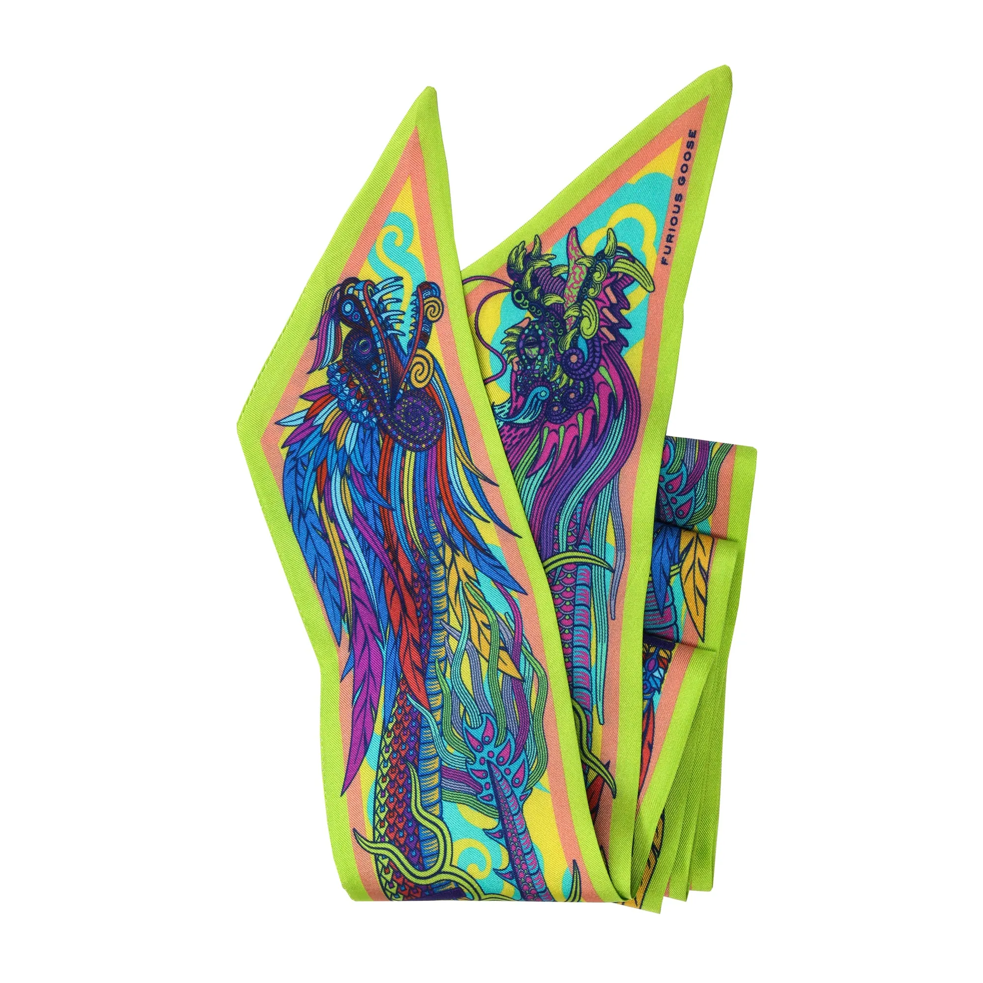 Dragon Bow Gaudium, Silk Ribbon Scarf