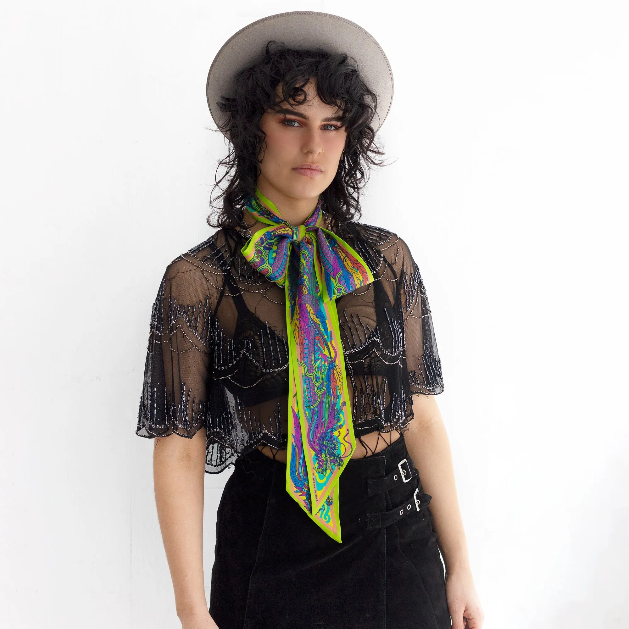 Dragon Bow Gaudium, Silk Ribbon Scarf