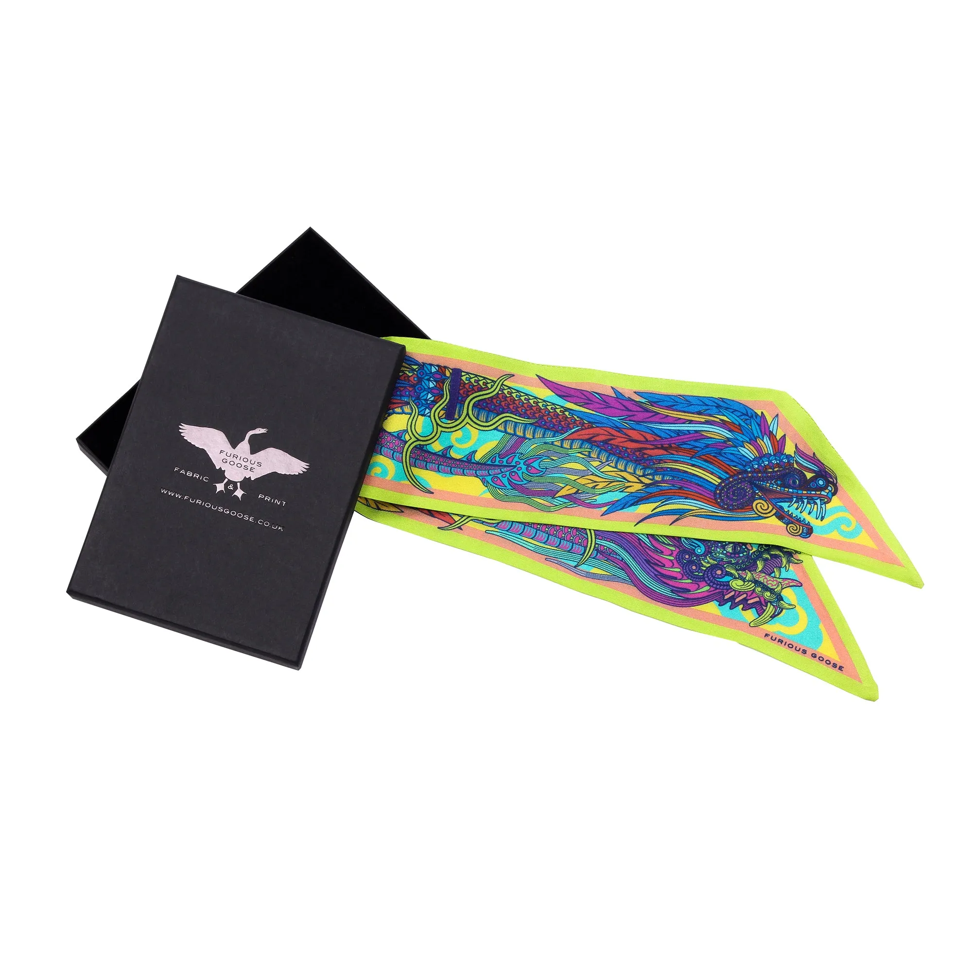 Dragon Bow Gaudium, Silk Ribbon Scarf