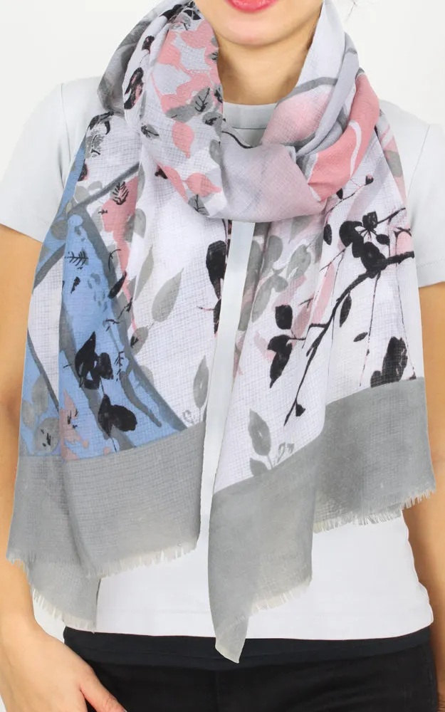 EAS9895 Floral Print Oblong Scarf