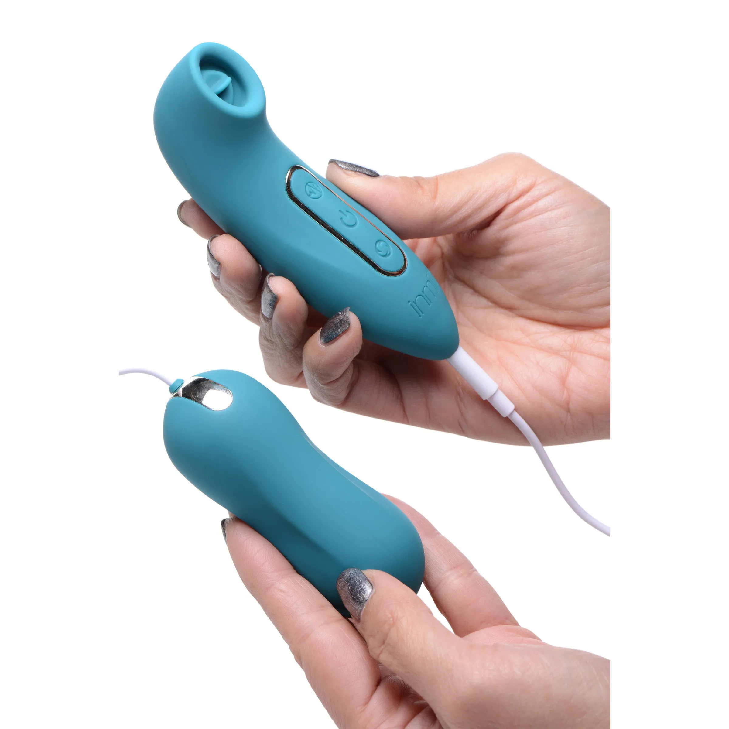 Entwined Silicone Thumping Egg & Licking Clitoral Stimulator