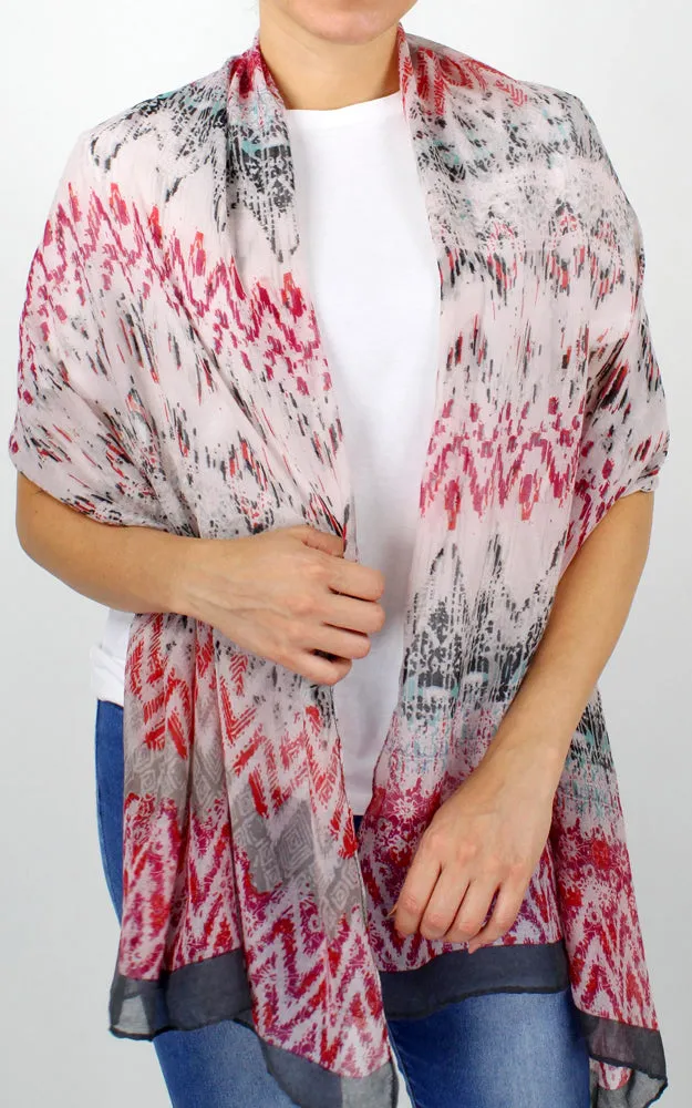ESC10232 Ethnic Print Oblong Scarf