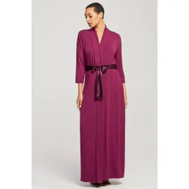Fleur't Long Morning Robe with Silk Tie 621