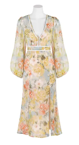 Floral Chiffon Dress EY8399 MS