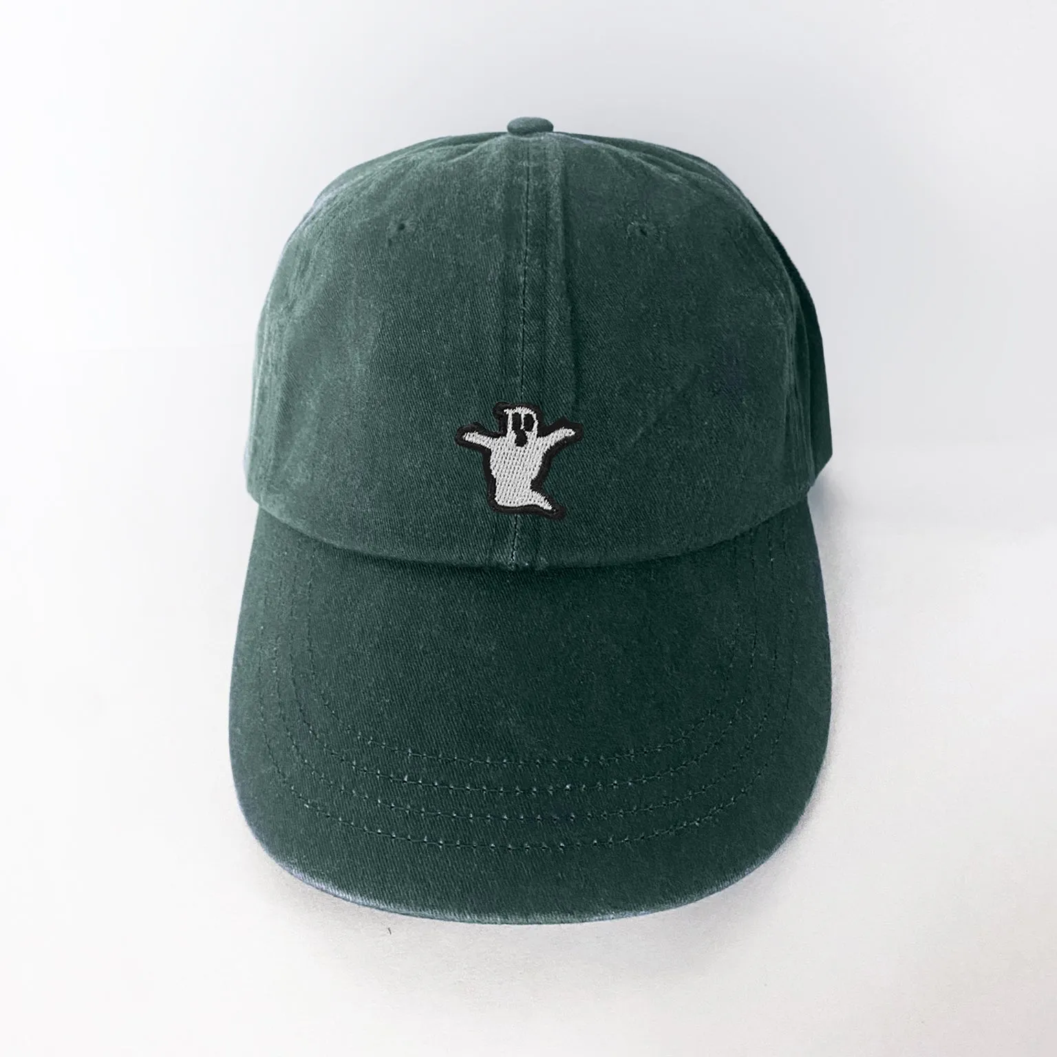 Ghost Embroidered Bat Low Profile Hat
