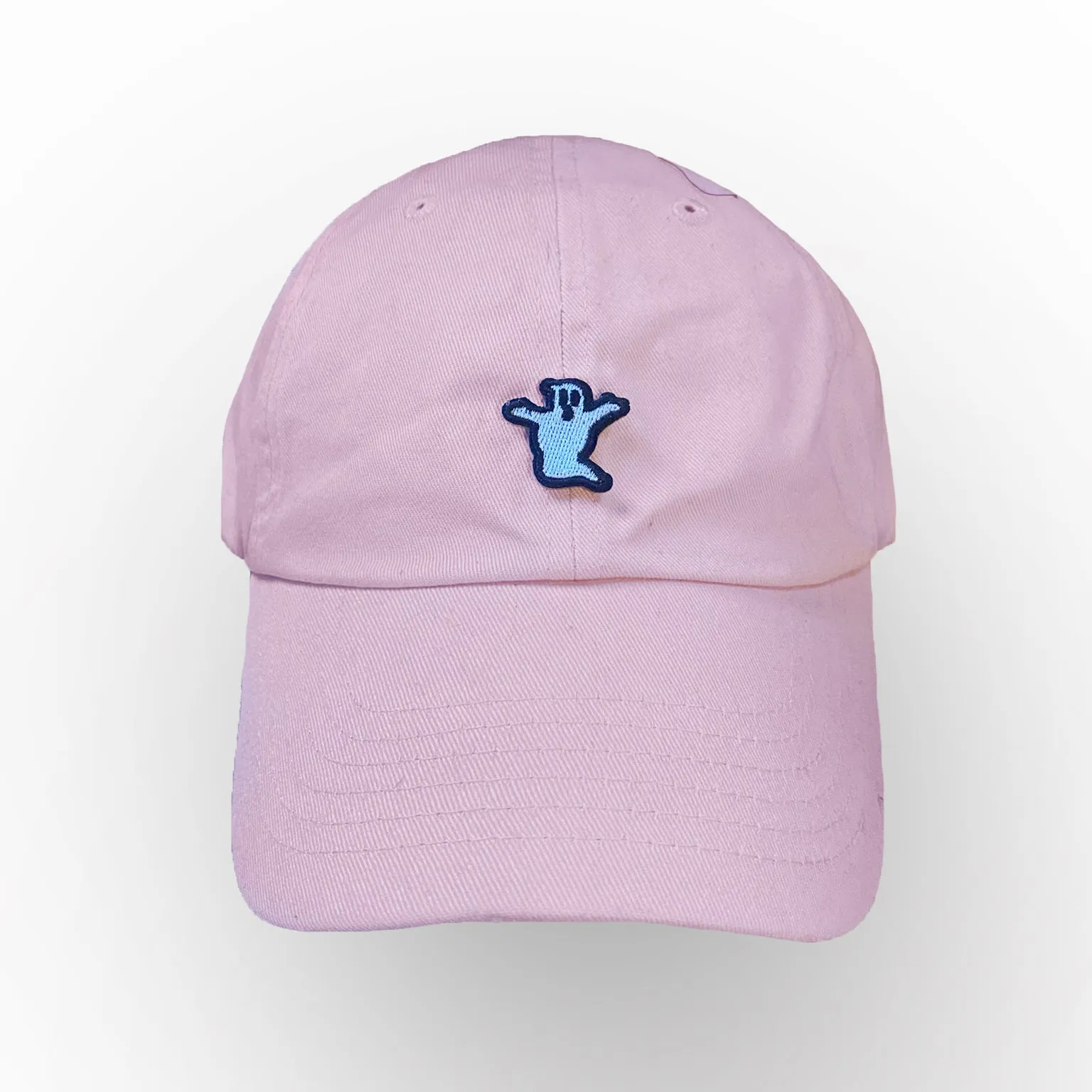 Ghost Embroidered Bat Low Profile Hat