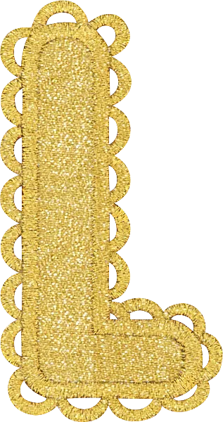 Gold Scalloped Letter Patch