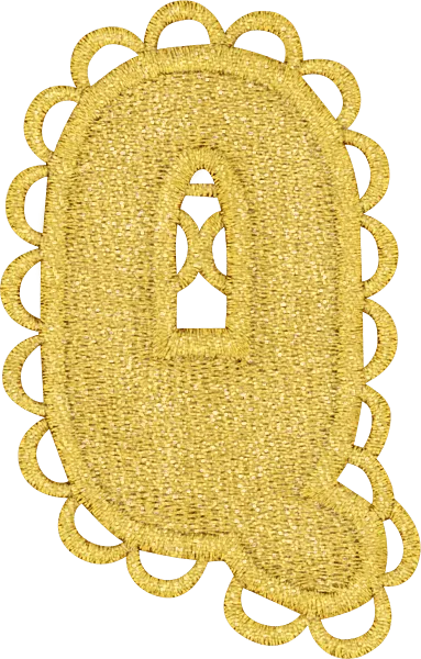 Gold Scalloped Letter Patch