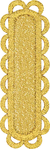 Gold Scalloped Letter Patch
