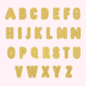Gold Scalloped Letter Patch