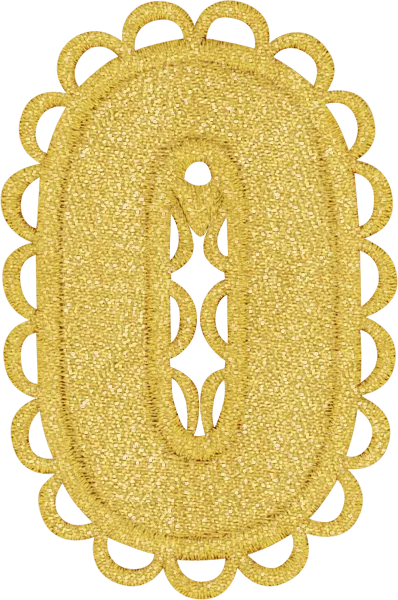 Gold Scalloped Letter Patch