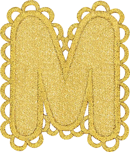 Gold Scalloped Letter Patch
