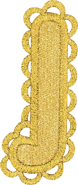 Gold Scalloped Letter Patch