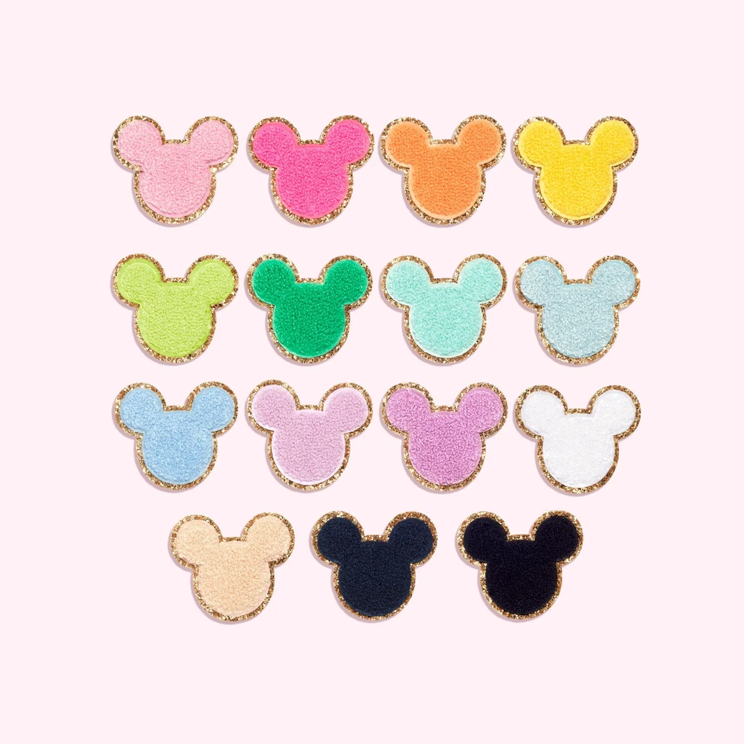 Grape Disney Mickey Mouse Glitter Patch