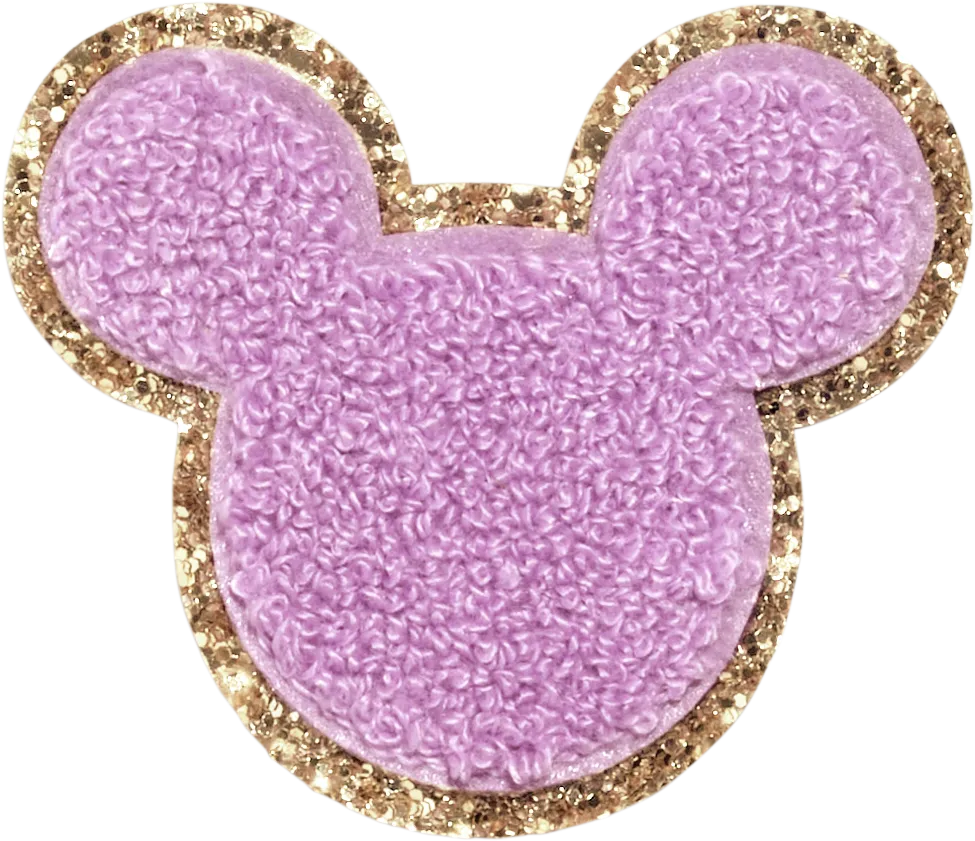 Grape Disney Mickey Mouse Glitter Patch