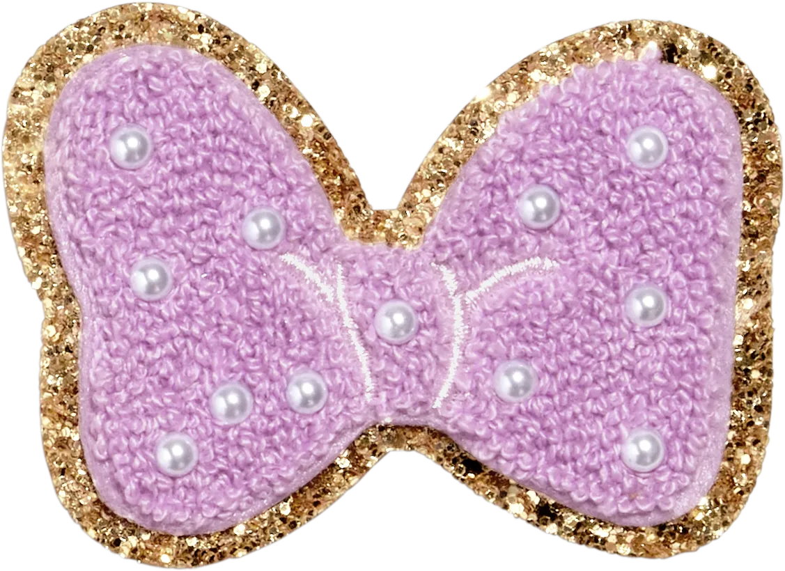Grape Disney Minnie Mouse Pearl Bow Patch