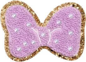Grape Disney Minnie Mouse Pearl Bow Patch