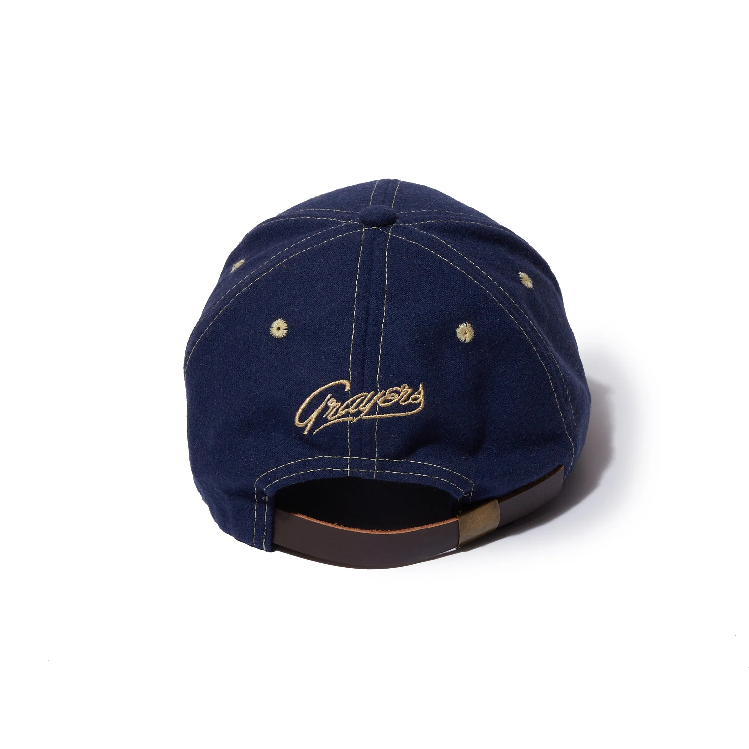 Grayers Logo Wool Baseball Cap - Deep Blue