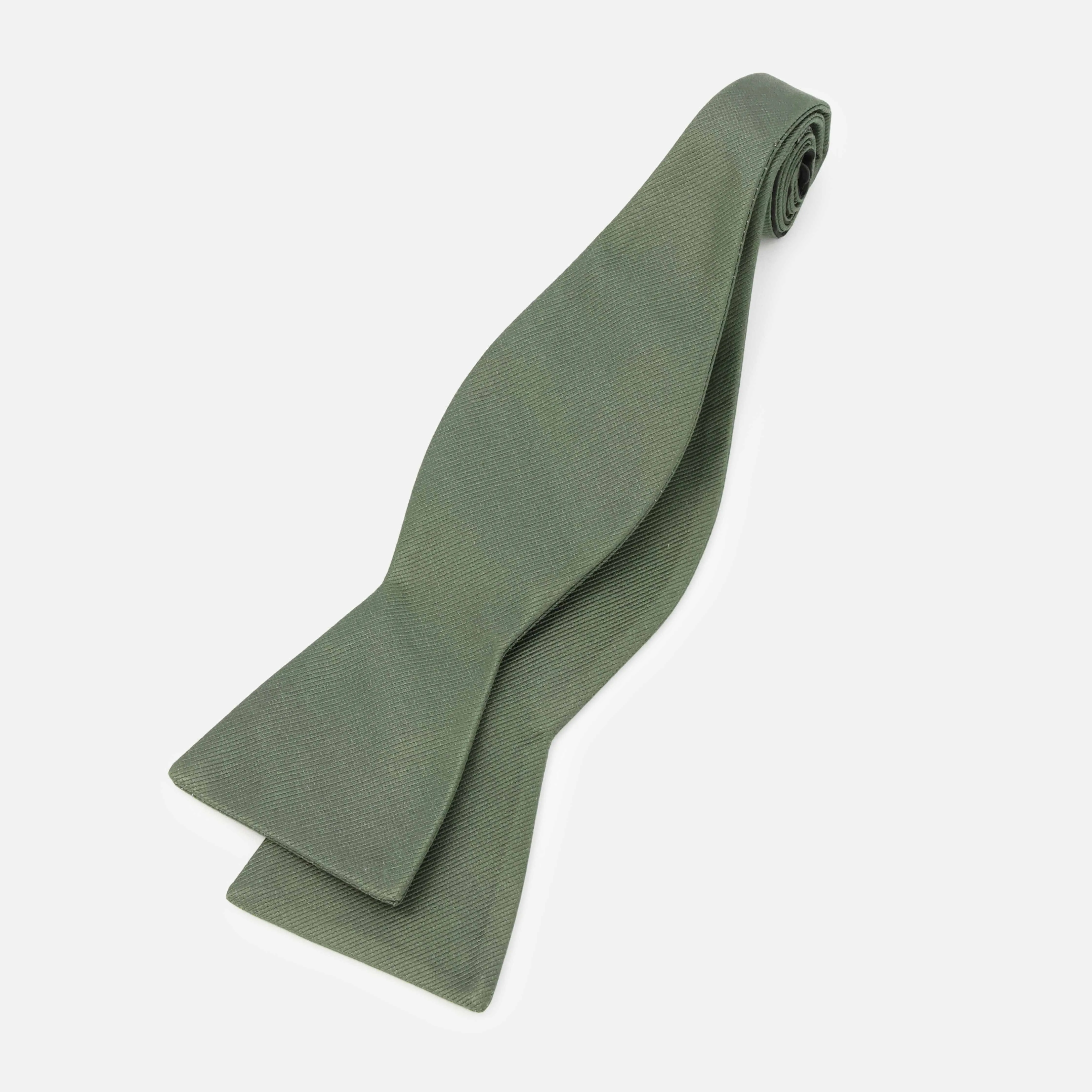 Grosgrain Solid Olive Bow Tie