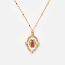 Guadalupe White Enamel Necklace