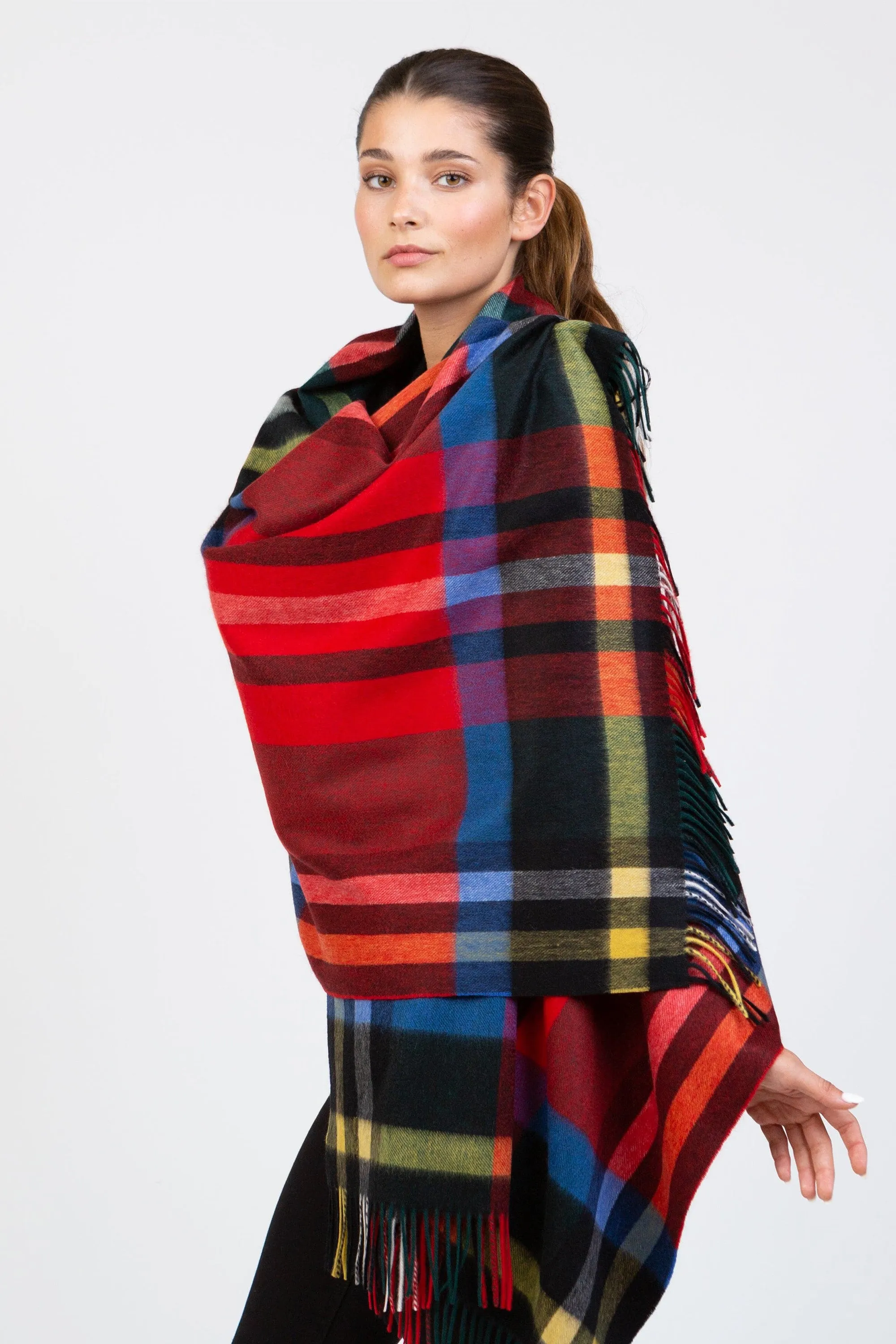 Heritage Tartan Cashmere Stole - Exploded Royal Stewart