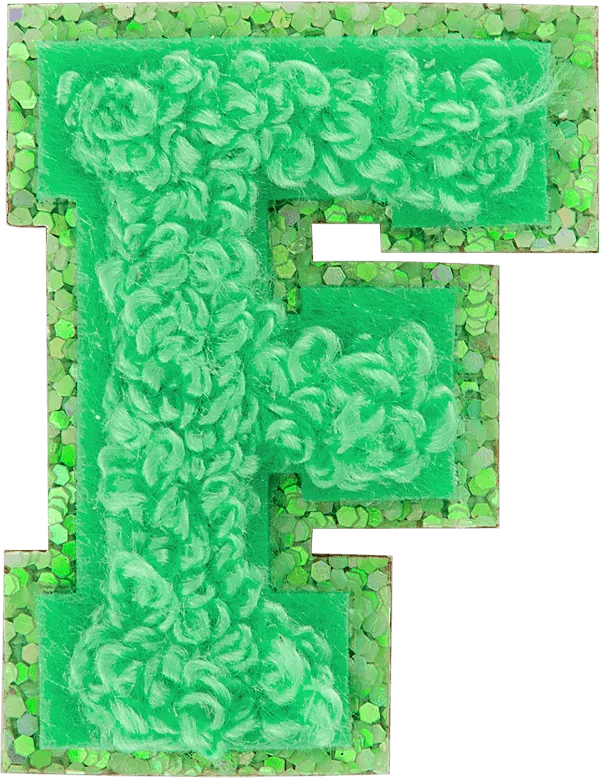 Island Hopping Mini Glitter Varsity Letter Patch