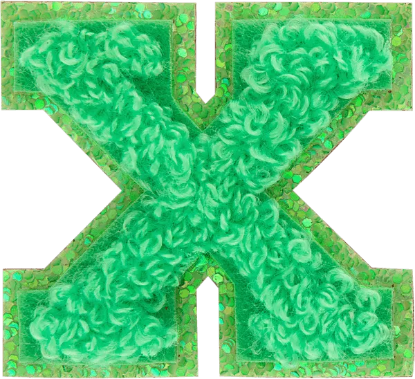 Island Hopping Mini Glitter Varsity Letter Patch