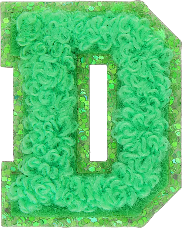 Island Hopping Mini Glitter Varsity Letter Patch