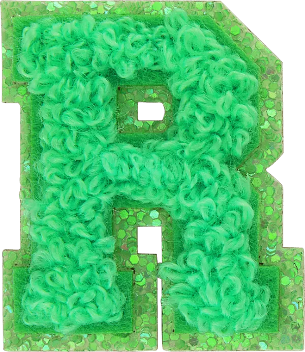 Island Hopping Mini Glitter Varsity Letter Patch