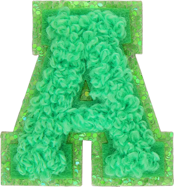 Island Hopping Mini Glitter Varsity Letter Patch