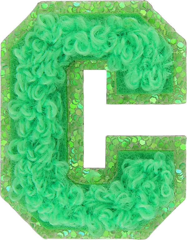 Island Hopping Mini Glitter Varsity Letter Patch
