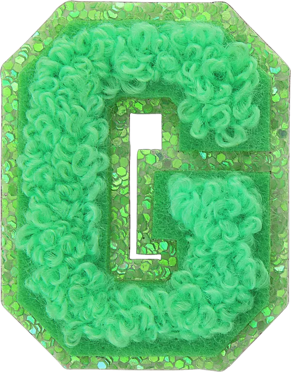 Island Hopping Mini Glitter Varsity Letter Patch