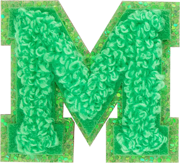 Island Hopping Mini Glitter Varsity Letter Patch