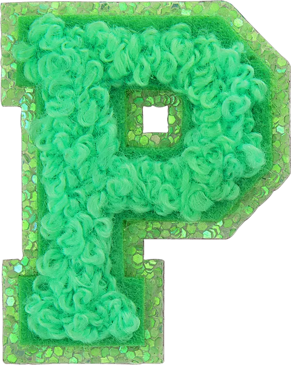 Island Hopping Mini Glitter Varsity Letter Patch