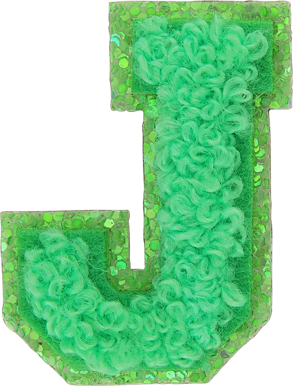 Island Hopping Mini Glitter Varsity Letter Patch