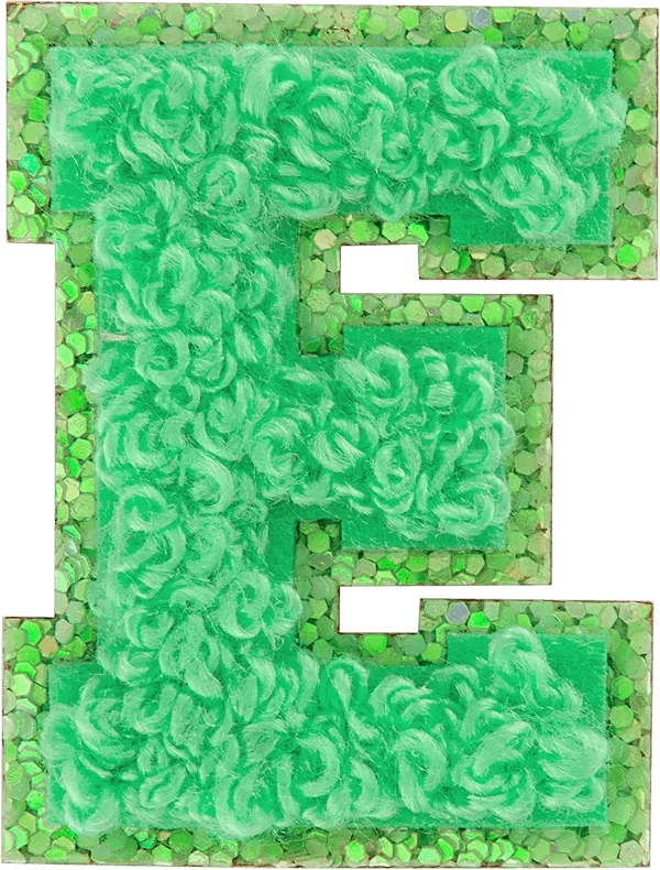 Island Hopping Mini Glitter Varsity Letter Patch