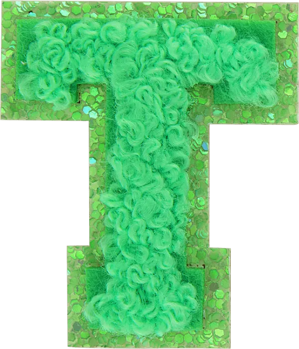 Island Hopping Mini Glitter Varsity Letter Patch