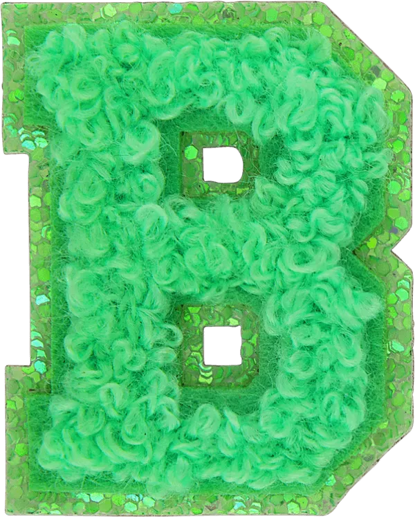 Island Hopping Mini Glitter Varsity Letter Patch