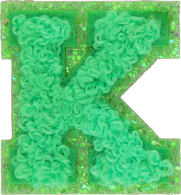 Island Hopping Mini Glitter Varsity Letter Patch