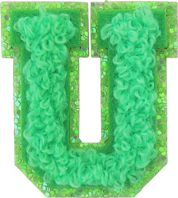 Island Hopping Mini Glitter Varsity Letter Patch