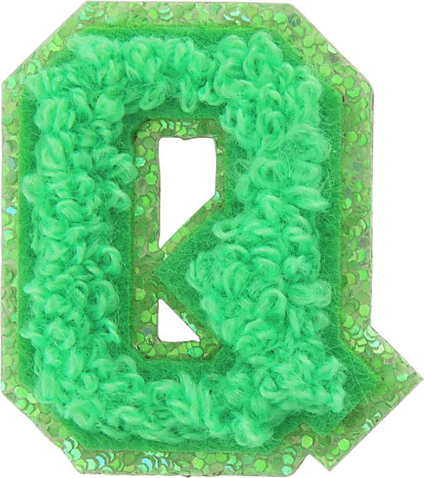 Island Hopping Mini Glitter Varsity Letter Patch